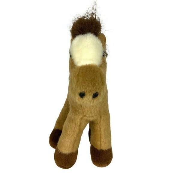 Russ Berrie Trotter Horse Pony Plush Brown Tan Stuffed Animal Vintage 1980s - Picture 2 of 7